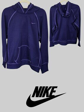 Nike Purple Therma Fit Longsleeve Workout Casual  Sweatshirt Hooded Women XL